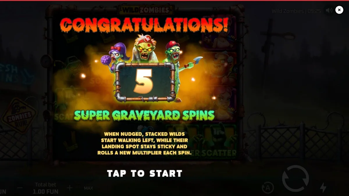 Tampilan visual slot Wild Zombies dengan tema apokaliptik